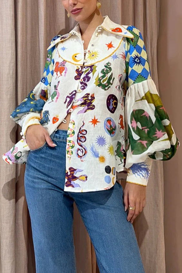 Adalie - Love Balloon Sleeve Shirt