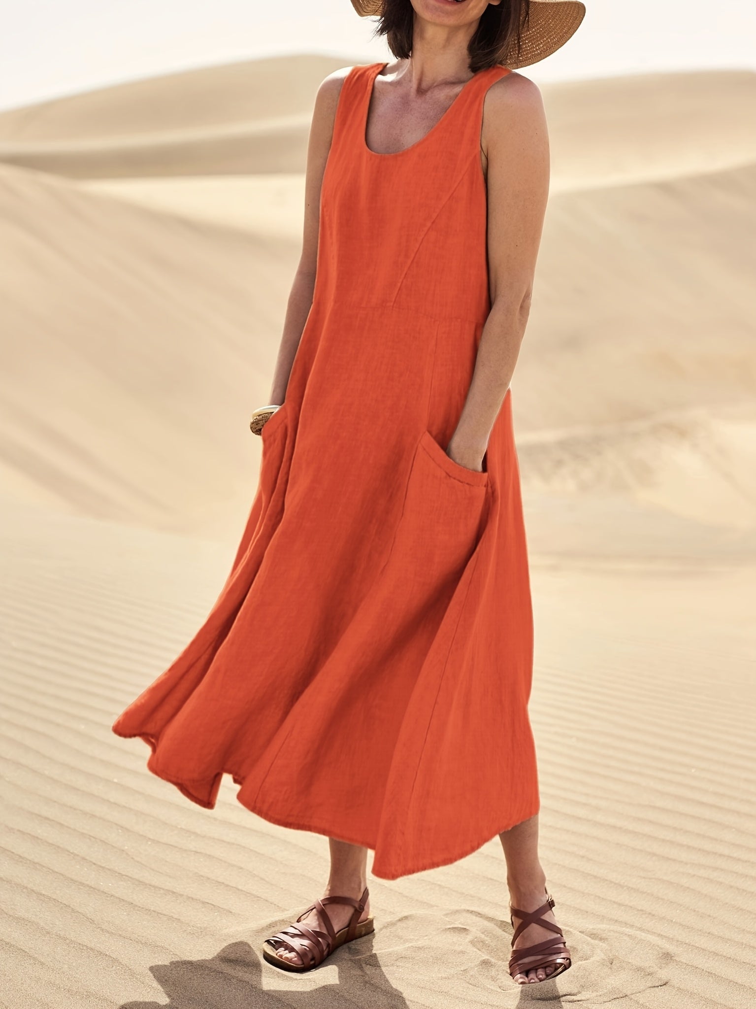 The Claire | Casual Sleeveless with Pockets
