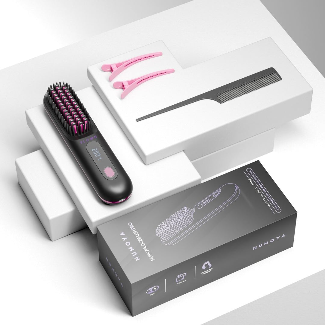 FLOWN GoBrush PRO | Portable Hair Straightener Brush