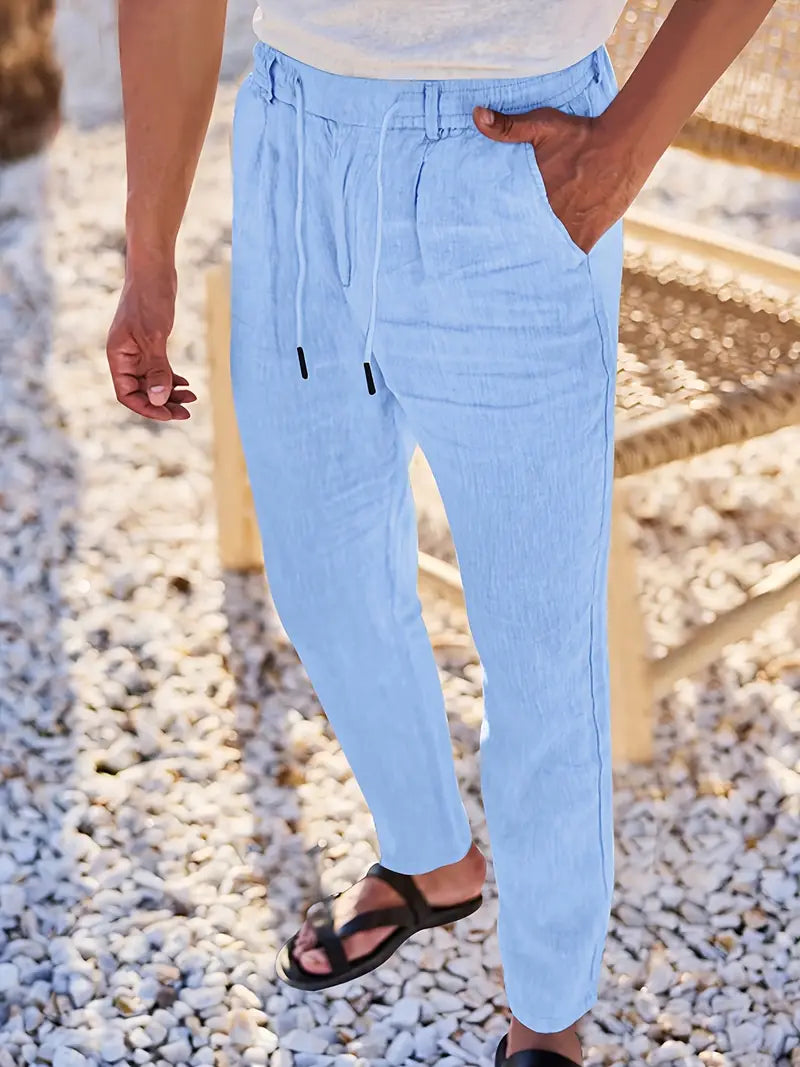 Andy | Relaxed Linen Drawstring Trousers