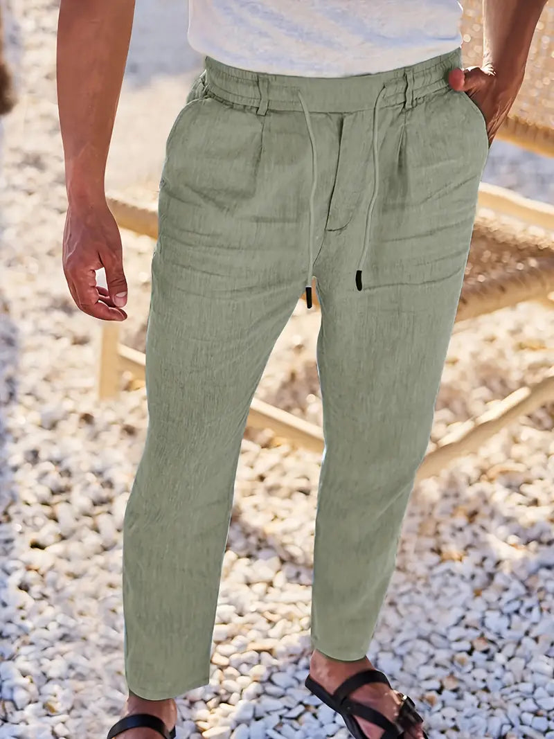 Andy | Relaxed Linen Drawstring Trousers