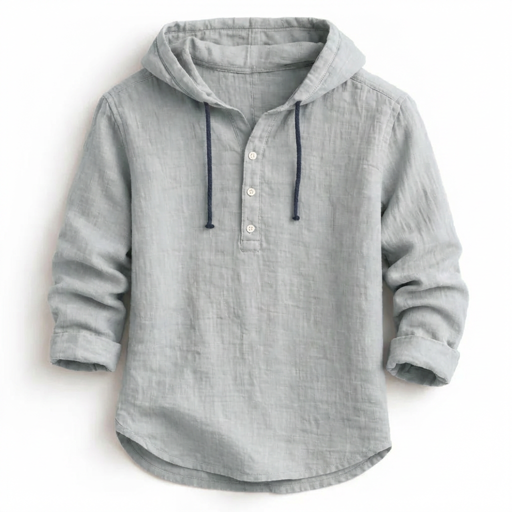 Hamish - Dante Linen Hooded Shirt