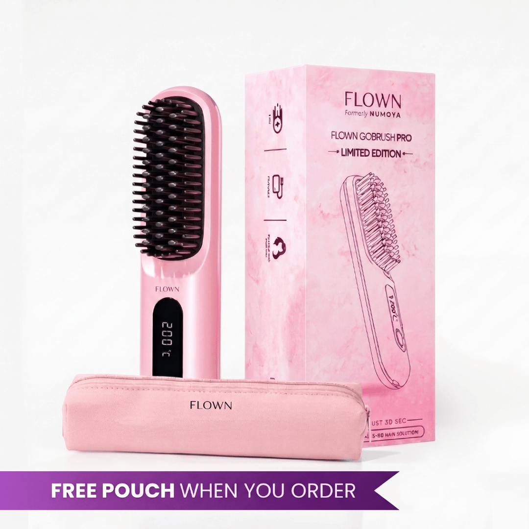 FLOWN GoBrush PRO | Portable Hair Straightener Brush