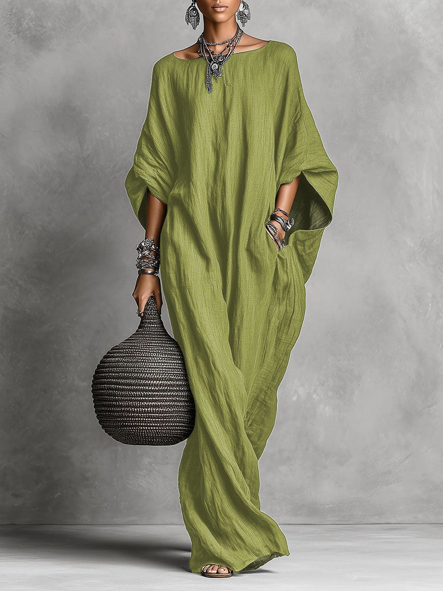 The Chloe | Sleeveless Cotton-Linen Maxi Dress
