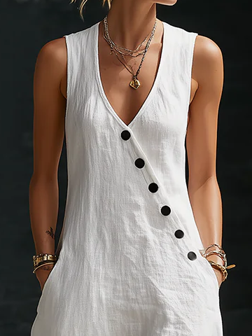 The Sophie | Button-Up Minimalist Midi Dress