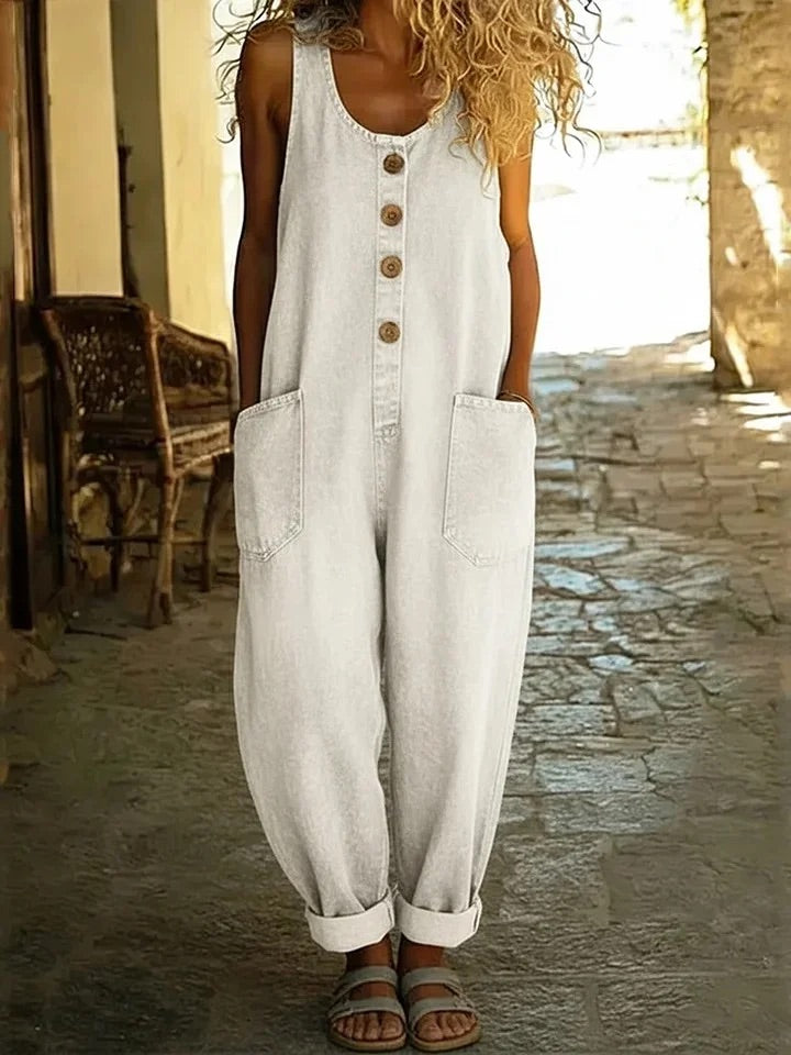 Ruth | Vintage Organised Cotton Denim Trousers