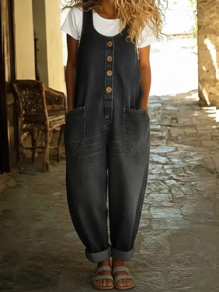 Ruth | Vintage Organised Cotton Denim Trousers